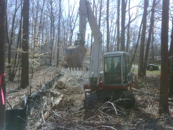 Carroll Bros. Contracting Clearing woods for a new private road - Crofton, MD