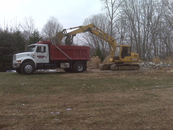 Carroll Bros. Contracting Demolishing old barn to make way for new horse riding arena - Crownsville, MD