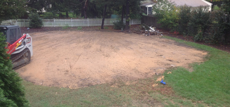 level and grading the yard