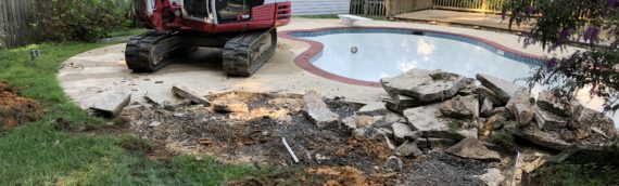 Inground Concrete Pool Removal in Chesapeake Beach Maryland