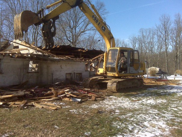 Carroll Bros. Contracting Demolition of pig barn - Crownsville, MD