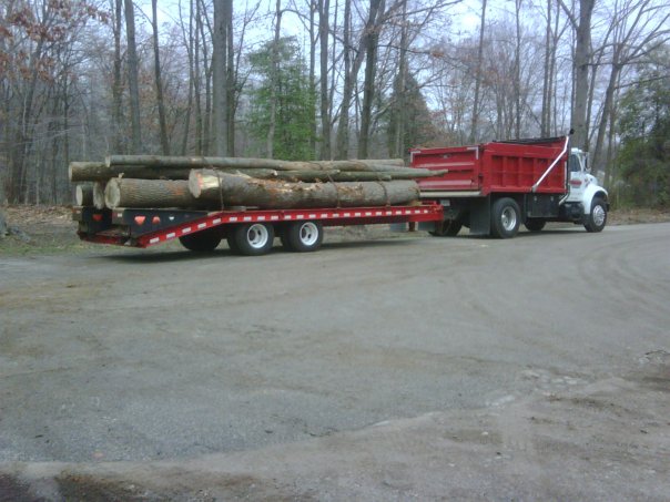 Carroll Bros. Contracting Hauling logs to the lumber mill - Crofton, MD