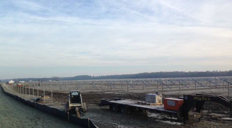 Carroll Bros. Contracting project is prepared for the installation of the solar panels.