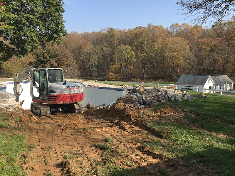 Montgomery County In-Ground Pool Removal BEFORE