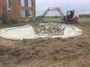 Before Image of Inground Pool Removal in Centerville, MD