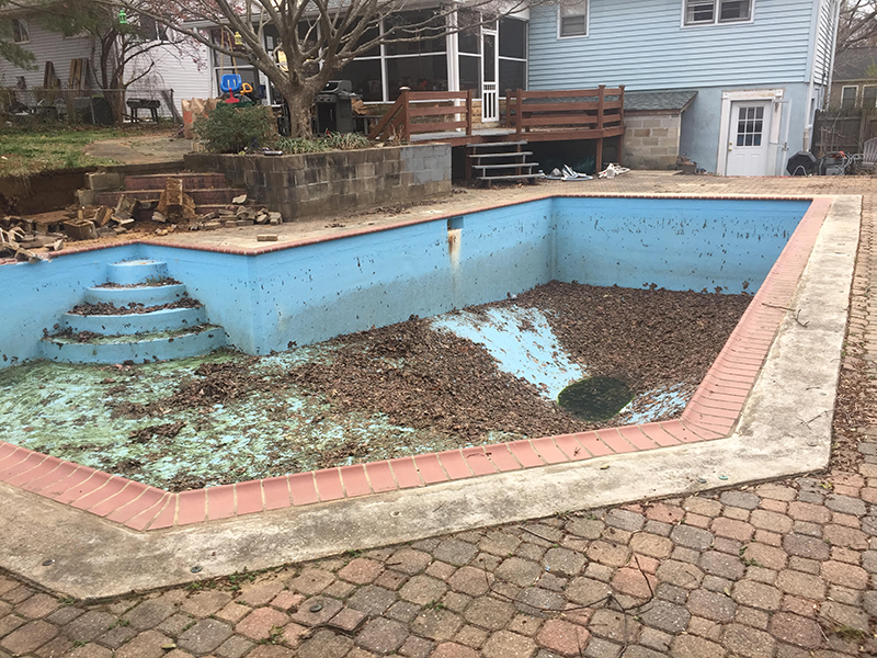 Annapolis Swimming Pool Removal Before