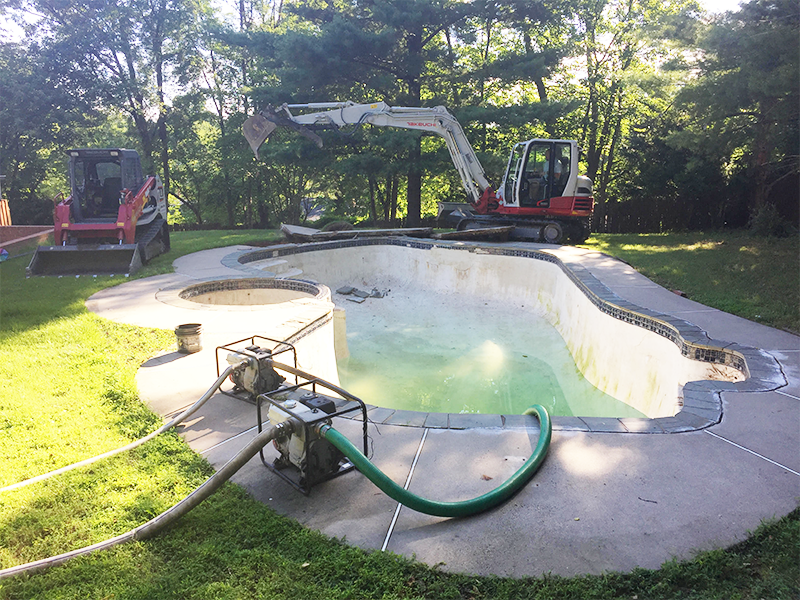 Silver Spring Swimming Pool Removal Before