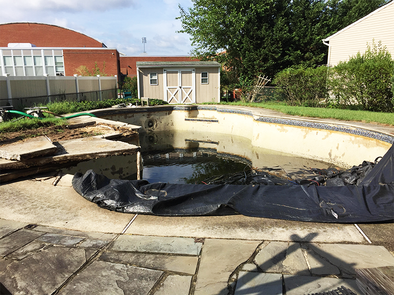 Severn Swimming Pool Removal Before