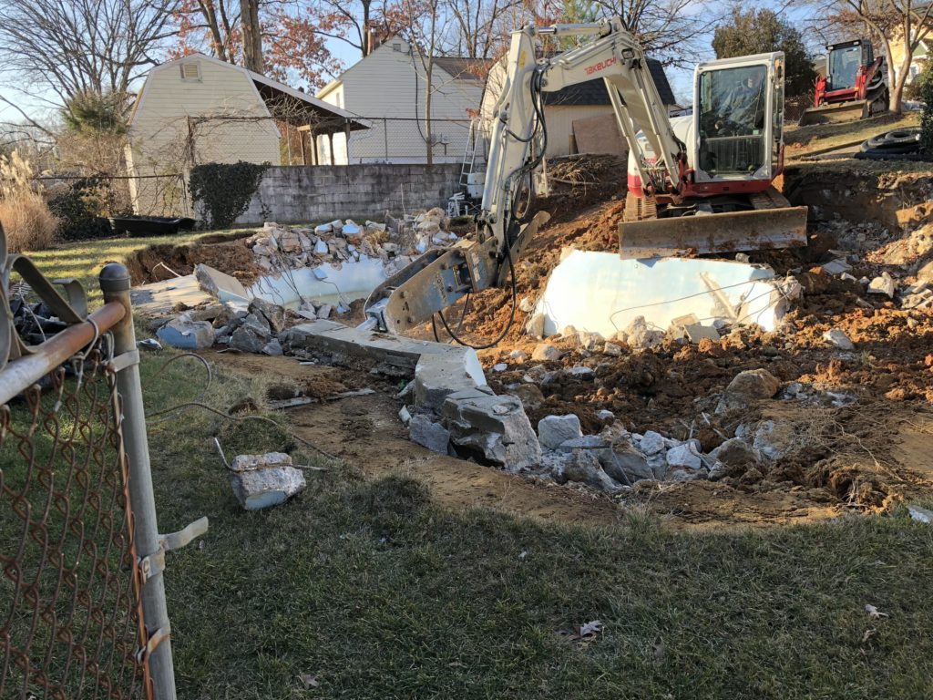 Concrete Pool Removal in Laurel Maryland