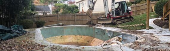 Vinyl Liner Pool Removal in Potomac Maryland